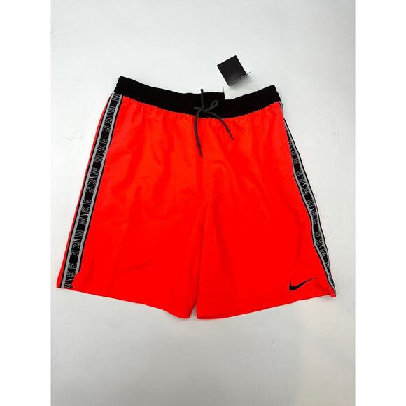 NIKE Men's TAPED 5- INCH VOLLEY SWIM SHORTS crimson red Large NWT - Picture 2 of 8